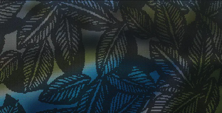 Panel preview: the Autumn design cut into a Textured Black panel