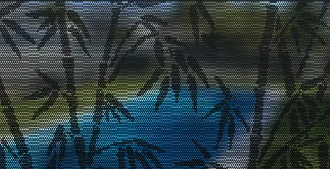 Panel preview: the Bamboo design cut into a Textured Black panel