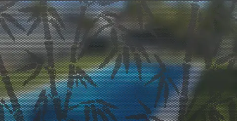 Panel preview: the Bamboo design cut into a Textured Monument panel