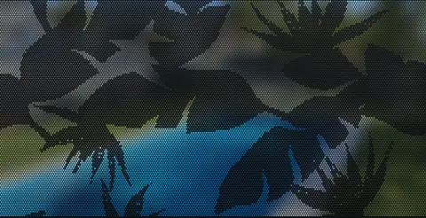 Panel preview: the Banana in Paradise design cut into a Textured Black panel