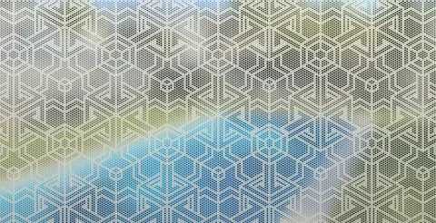 Panel preview: the Cube 2 design cut into a Textured Surfmist panel