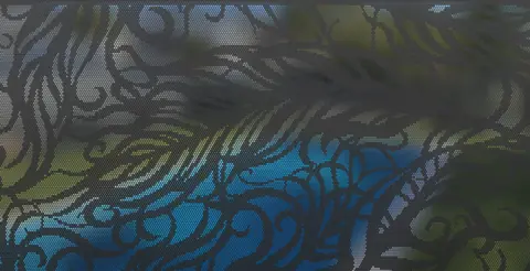 Panel preview: the Feathery design cut into a Textured Monument panel