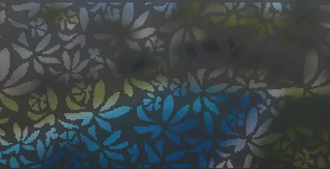 Panel preview: the Flower Power design cut into a Textured Monument panel