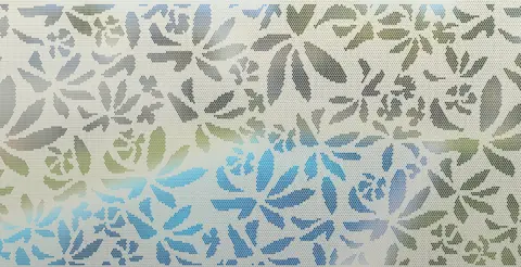 Panel preview: the Flower Power design cut into a Textured Surfmist panel