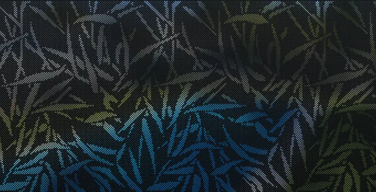 Panel preview: the Heavy Bamboo 2 design cut into a Textured Black panel