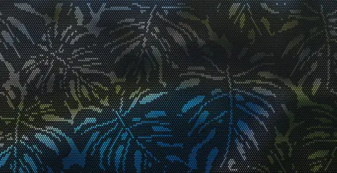 Panel preview: the Monstera 2 design cut into a Textured Black panel