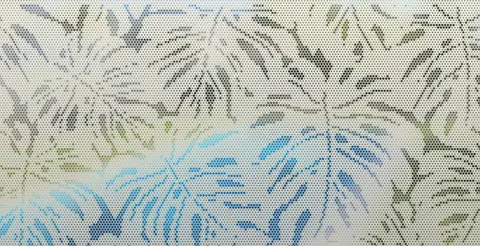 Panel preview: the Monstera 2 design cut into a Textured Surfmist panel