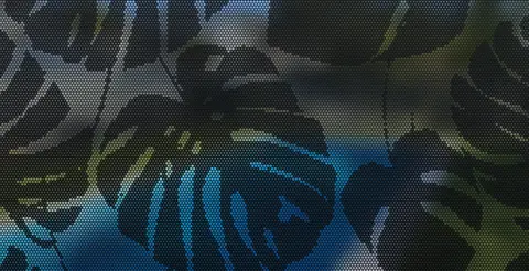 Panel preview: the Monstera design cut into a Textured Black panel