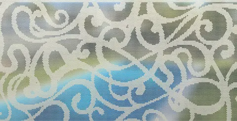 Panel preview: the Music Notes design cut into a Textured Surfmist panel