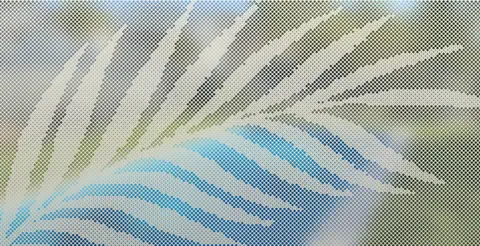 Panel preview: the Palm design cut into a Textured Surfmist panel
