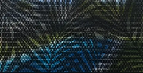 Panel preview: the Palmy design cut into a Textured Black panel