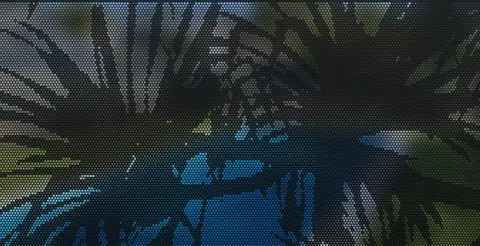 Panel preview: the Pandanus design cut into a Textured Black panel