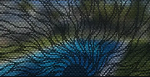 Panel preview: the Sun Rays design cut into a Textured Black panel