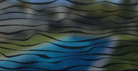 Panel preview: the Wave design cut into a Textured Black panel
