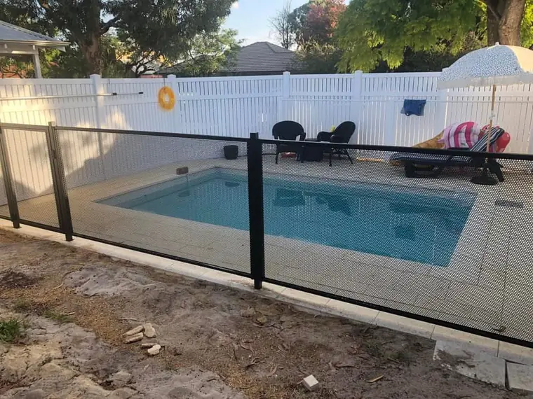 Helen Cromie&rsquo;s PoolPerf pool fence, photographed by Helen and posted on Facebook