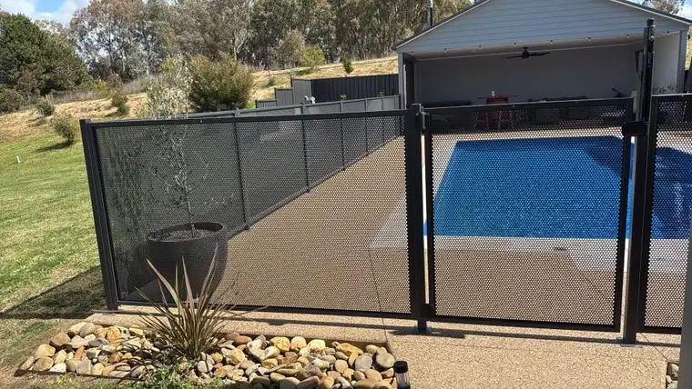 Debbie Macheda&rsquo;s PoolPerf pool fence, photographed by Debbie and posted on Facebook
