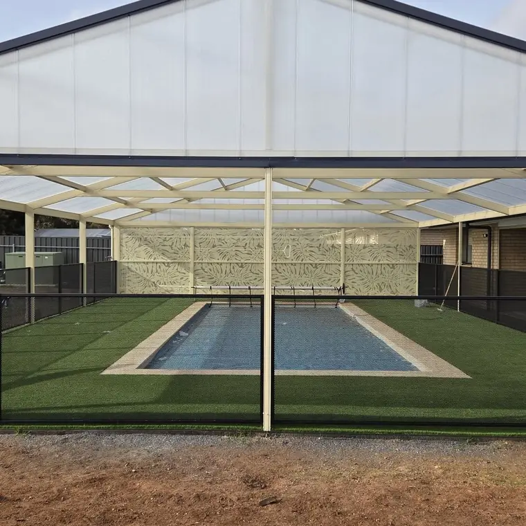 Sandra Mac Kie&rsquo;s PoolPerf pool fence, photographed by the owner