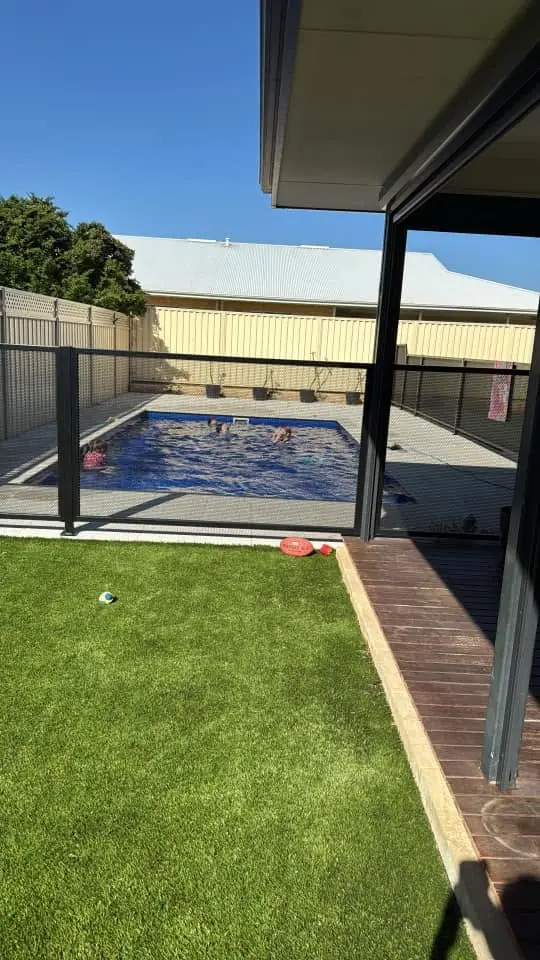 Cara Doig&rsquo;s PoolPerf pool fence, photographed by Cara and posted on Facebook