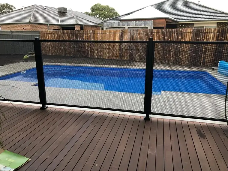 Terri Mournellis&rsquo;s PoolPerf pool fence, photographed by Terri and posted on Facebook