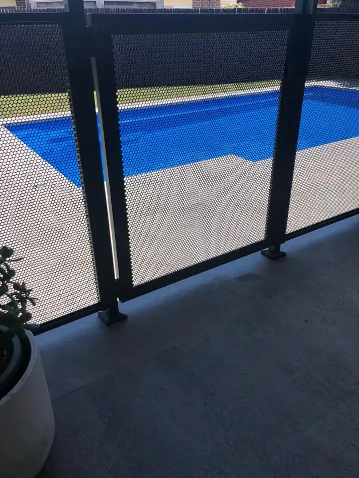 Terri Mournellis&rsquo;s PoolPerf pool fence, photographed by Terri and posted on Facebook