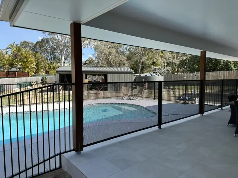 Tammie Van Diest&rsquo;s PoolPerf pool fence, photographed by Tammie and posted on Facebook