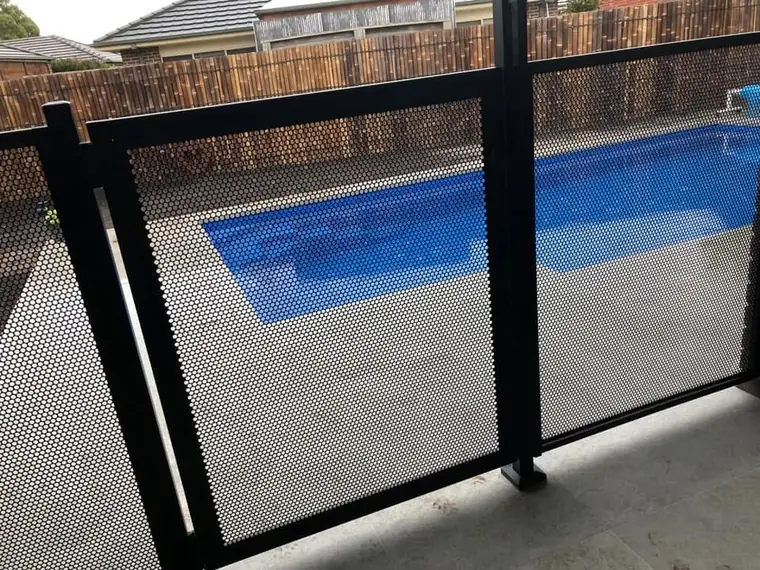 Terri Mournellis&rsquo;s PoolPerf pool fence, photographed by Terri and posted on Facebook