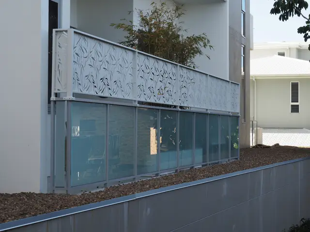 White Heavy Bamboo design screening along a balcony